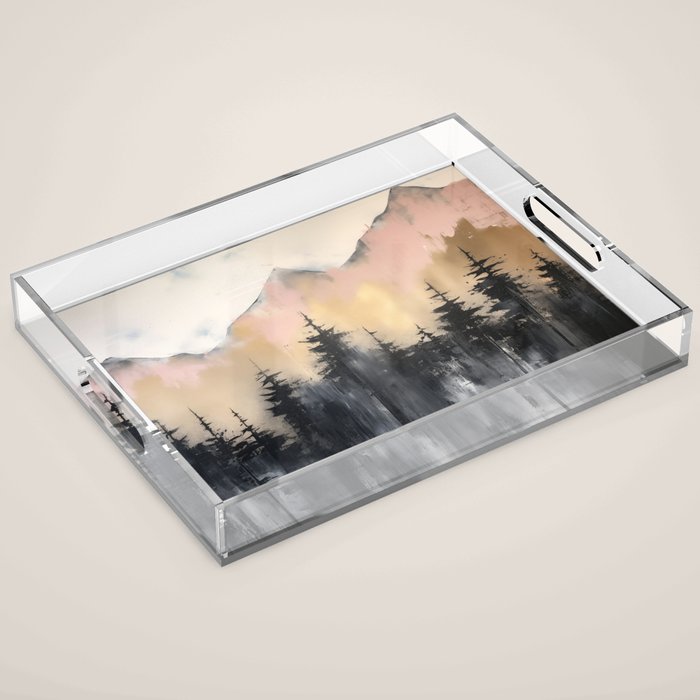 Pacific Northwest Wonderland Painting Acrylic Tray Gallery Image 1