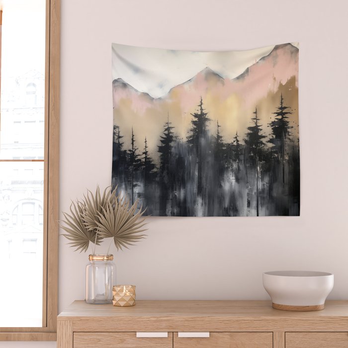 Pacific Northwest Wonderland Painting Wall Tapestry Gallery Image 2