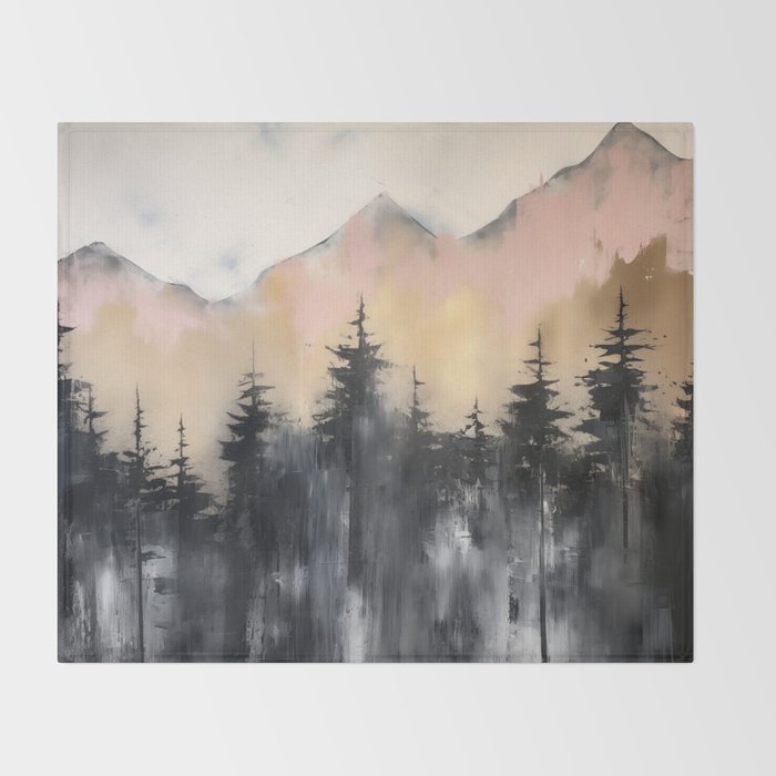 Pacific Northwest Wonderland Painting Throw Blanket Gallery Image 2