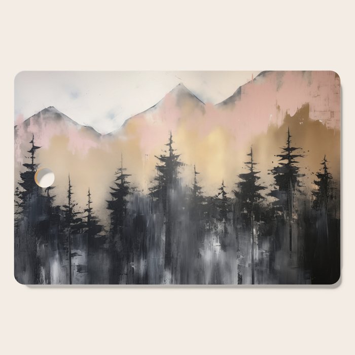 Pacific Northwest Wonderland Painting Cutting Board Gallery Image 1