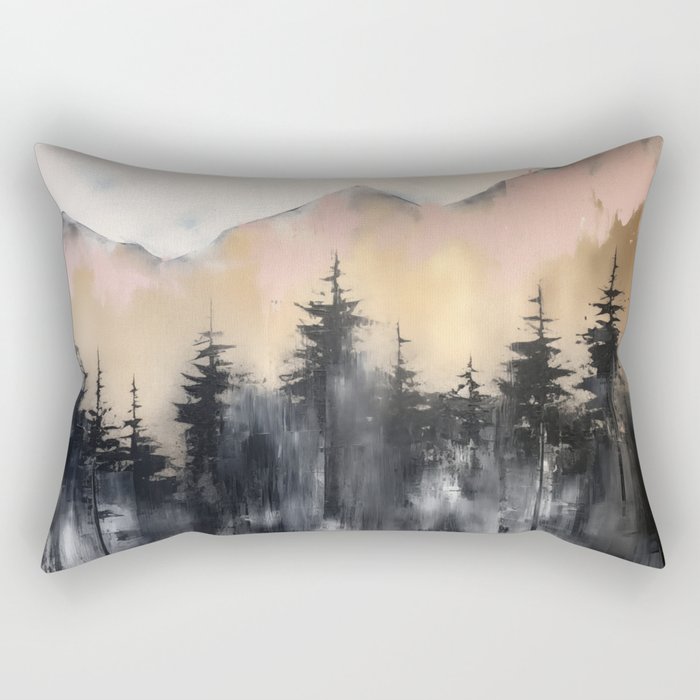 Pacific Northwest Wonderland Painting Rectangular Pillow Gallery Image 1