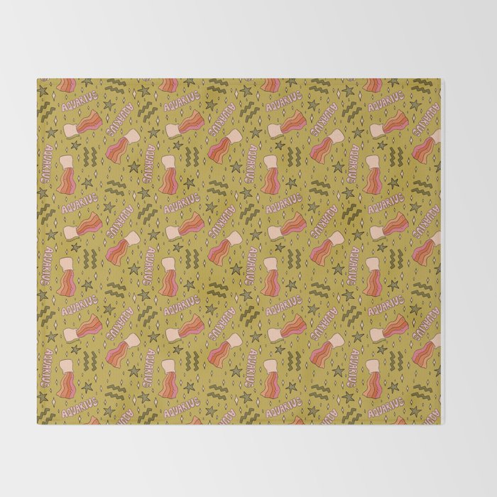 Aquarius Print Throw Blanket Gallery Image 2