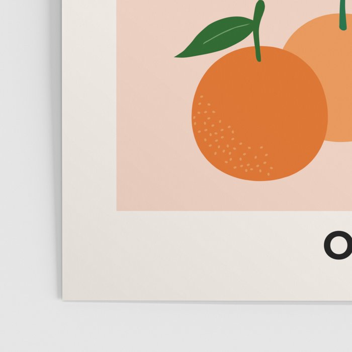 Fruit Market Print Oranges Fruit Art Orange Fruit Market Aesthetic Food Art Modern Decor Poster Gallery Image 3