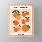 Fruit Market Print Oranges Fruit Art Orange Fruit Market Aesthetic Food Art Modern Decor Mini Art Print Gallery Image 1