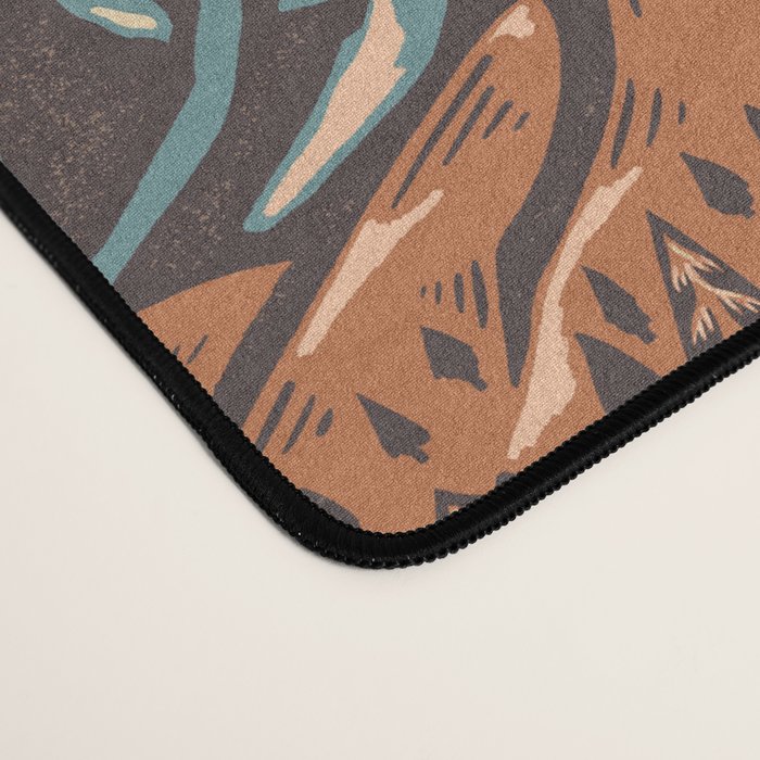 Wild West - Brown, Orange, and Blue  Desk Mat Gallery Image 4