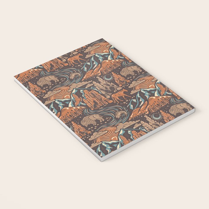 Wild West - Brown, Orange, and Blue  Notebook Gallery Image 3