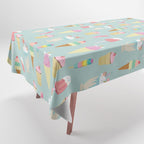 Vintage Ice Cream Pattern Tablecloth Gallery Image 1