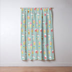 Vintage Ice Cream Pattern Window Curtain Gallery Image 3