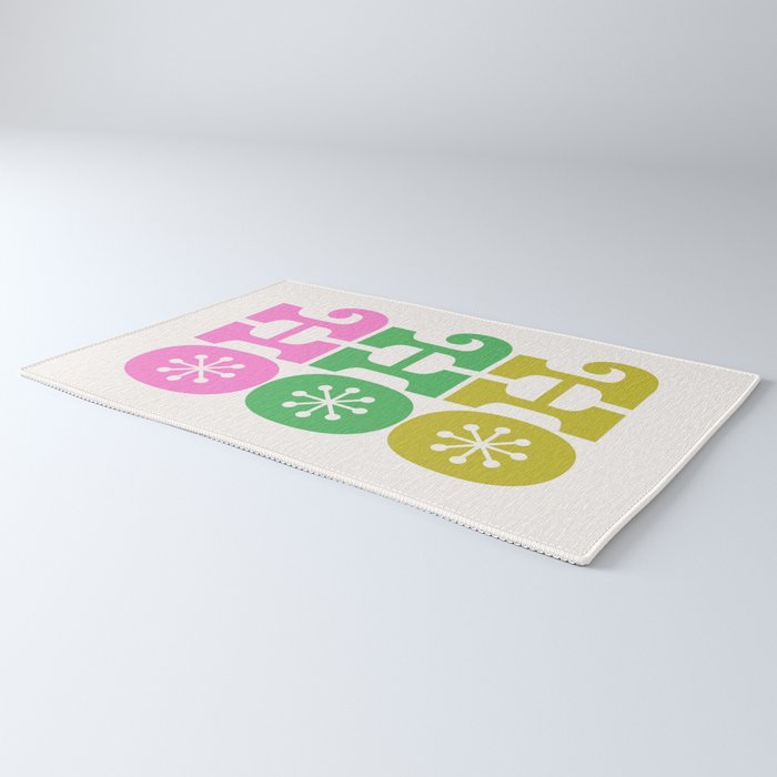 Ho Ho Ho - Pink and Green Rug Gallery Image 3