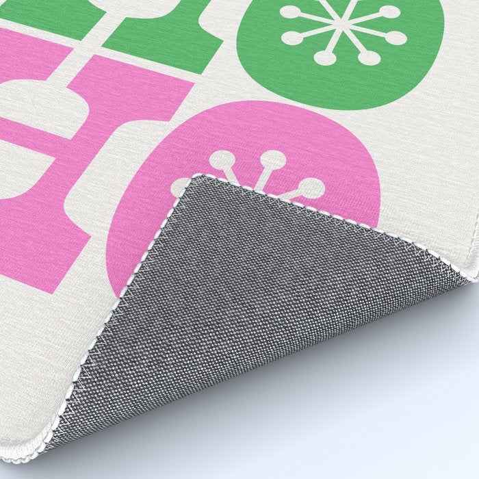 Ho Ho Ho - Pink and Green Rug Gallery Image 4