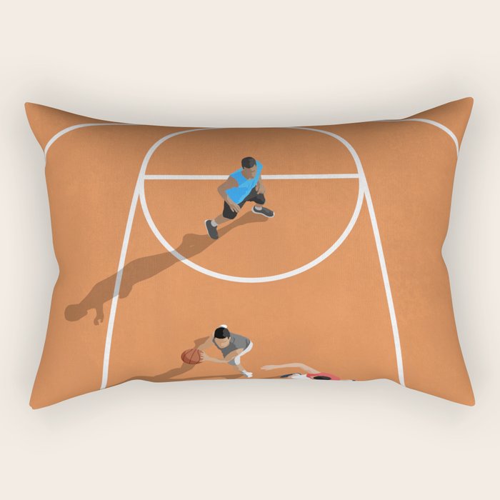 The Game of Basketball  Rectangular Pillow Gallery Image 2