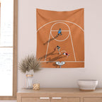 The Game of Basketball  Wall Tapestry Gallery Image 2
