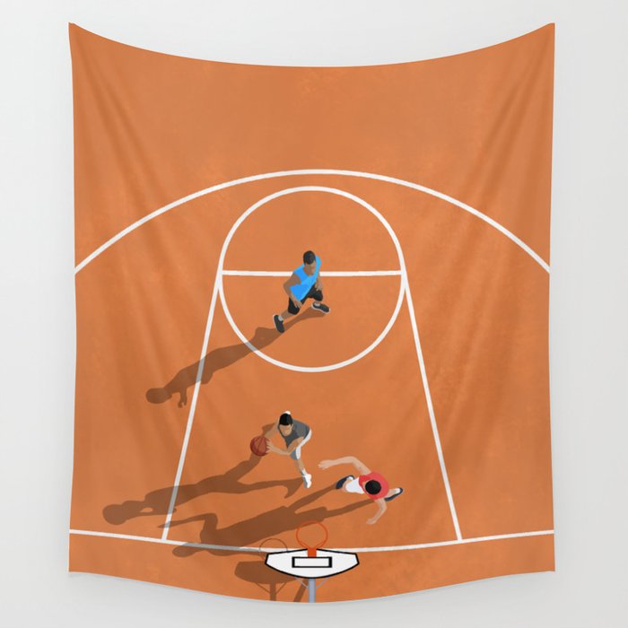 The Game of Basketball  Wall Tapestry Gallery Image 4