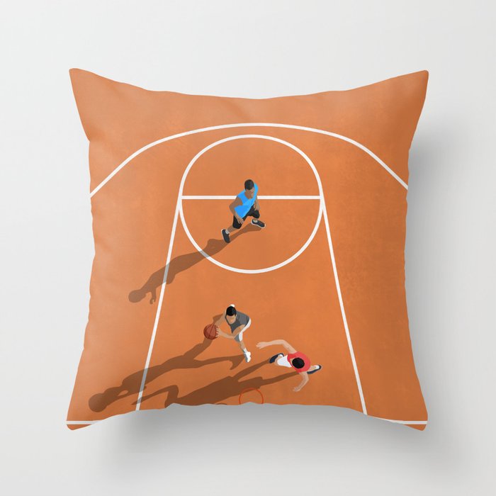 The Game of Basketball  Throw Pillow Gallery Image 6