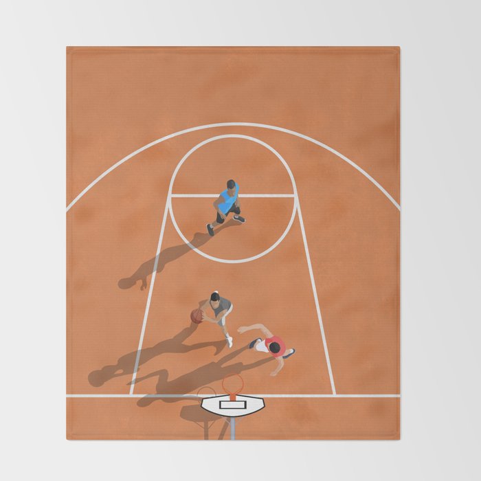 The Game of Basketball  Throw Blanket Gallery Image 2