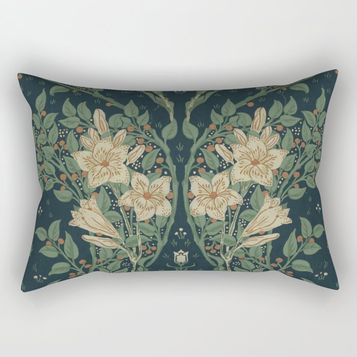 Francesca Floral by Walter Crane Rectangular Pillow Gallery Image 1