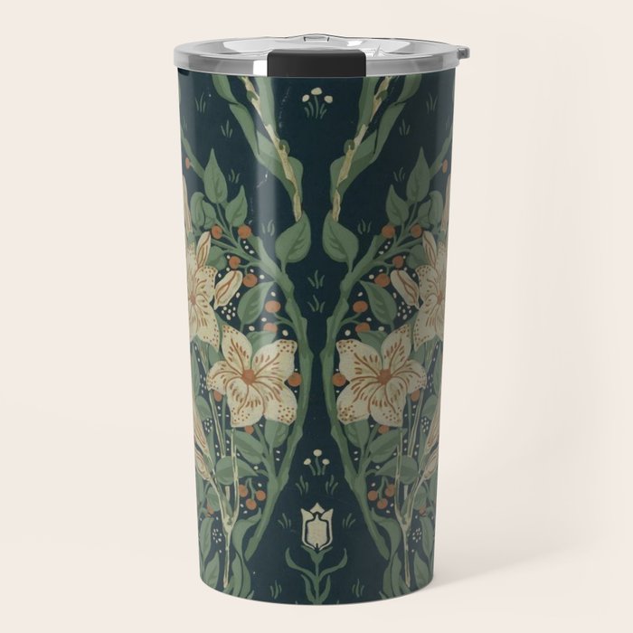 Francesca Floral by Walter Crane Travel Mug Gallery Image 1