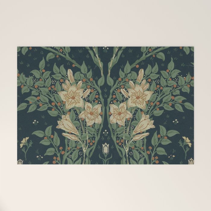 Francesca Floral by Walter Crane Welcome Mat Gallery Image 1