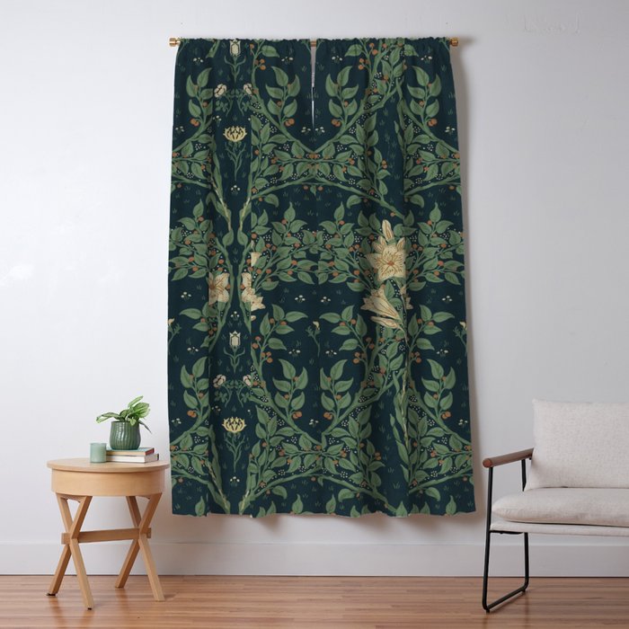 Francesca Floral by Walter Crane Window Curtain Gallery Image 5
