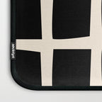 Midcentury Windows Geometric Check Pattern in Black and Almond Cream Laptop Sleeve Gallery Image 3