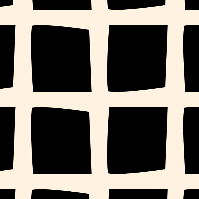 Midcentury Windows Geometric Check Pattern in Black and Almond Cream Coffee Mug Gallery Image 2