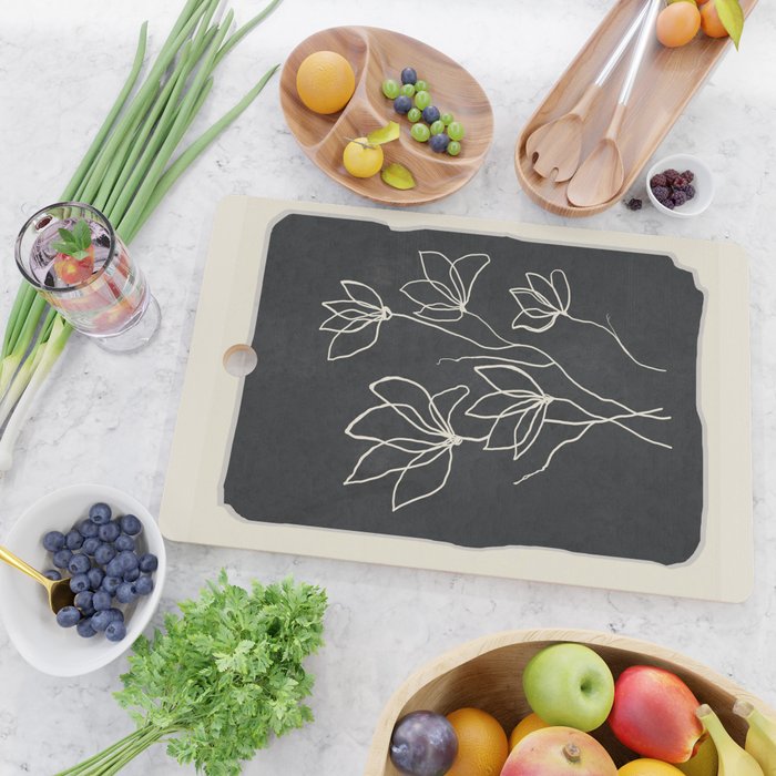 Line Wildflowers 1 Cutting Board Gallery Image 2