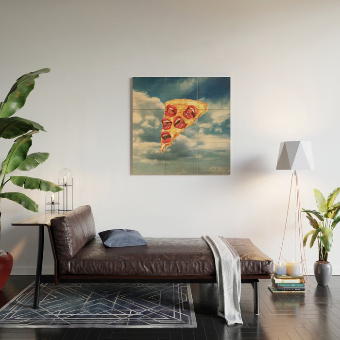 Pizza Euphoria - Pepperoni and Cheese Wood Wall Art Gallery Image 2