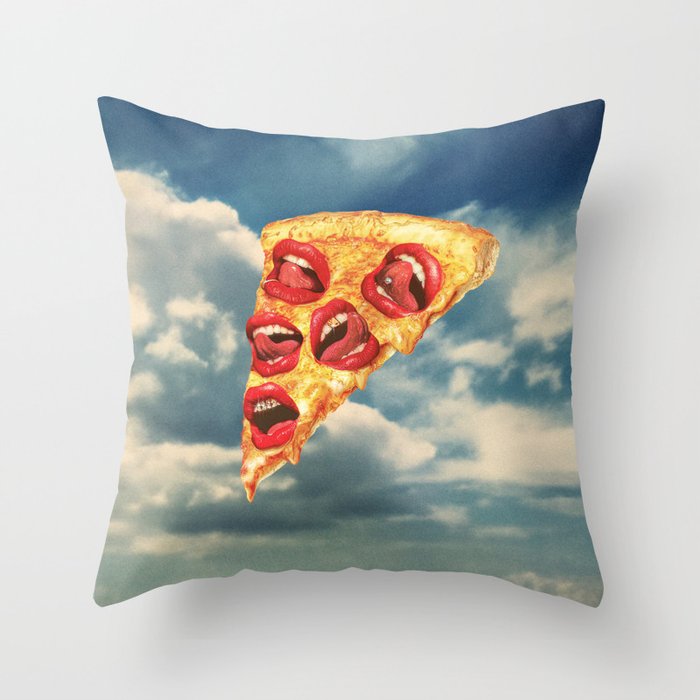 Pizza Euphoria - Pepperoni and Cheese Throw Pillow Gallery Image 6