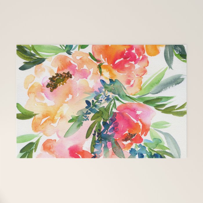 bouquet of huge peonies Welcome Mat Gallery Image 1
