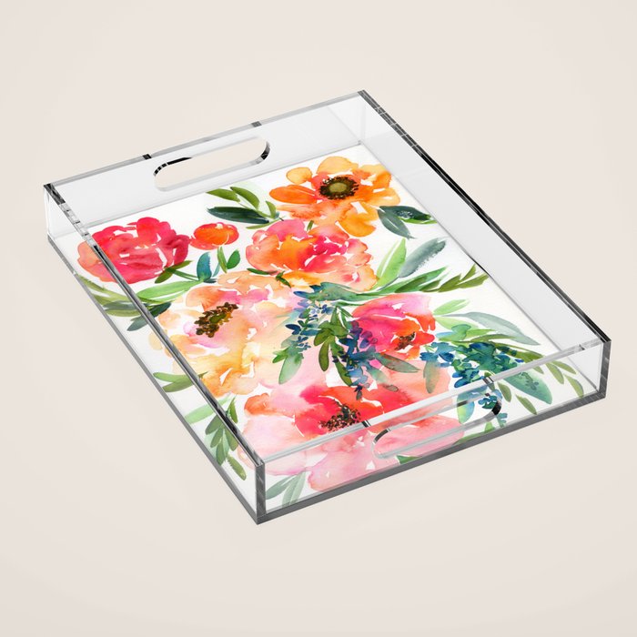 bouquet of huge peonies Acrylic Tray Gallery Image 1
