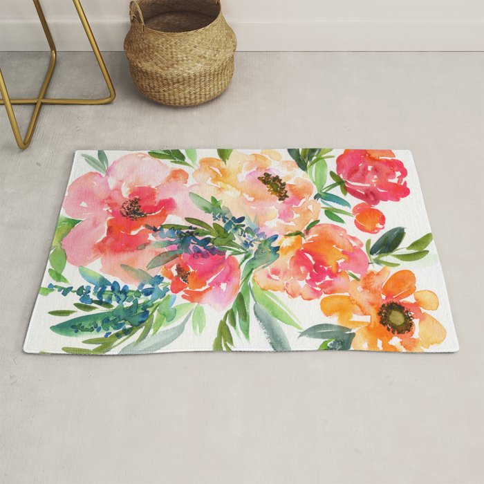 bouquet of huge peonies Rug Gallery Image 1