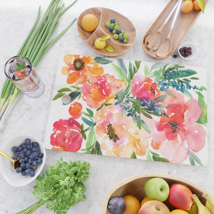 bouquet of huge peonies Cutting Board Gallery Image 2