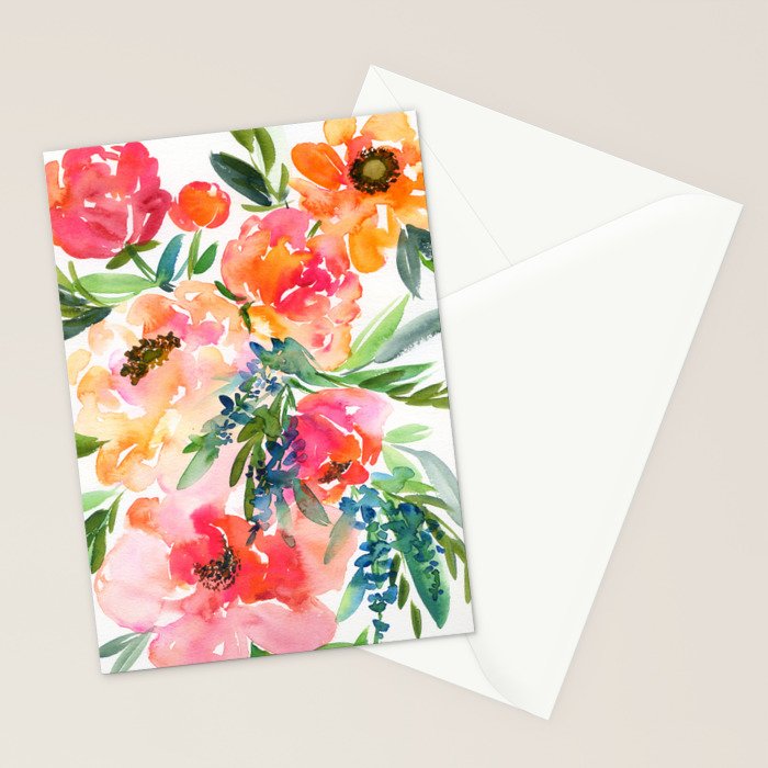 bouquet of huge peonies Stationery Card Gallery Image 2