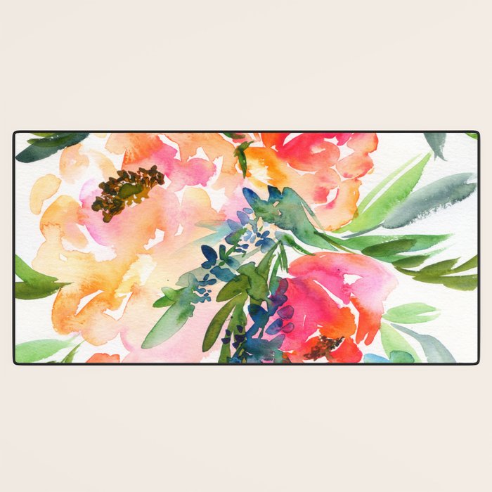 bouquet of huge peonies Desk Mat Gallery Image 3