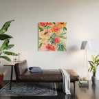 bouquet of huge peonies Wood Wall Art Gallery Image 2