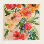 bouquet of huge peonies Wood Wall Art Gallery Image 1