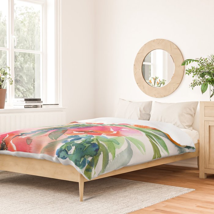 bouquet of huge peonies Duvet Cover Gallery Image 2