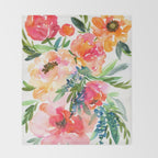 bouquet of huge peonies Throw Blanket Gallery Image 2