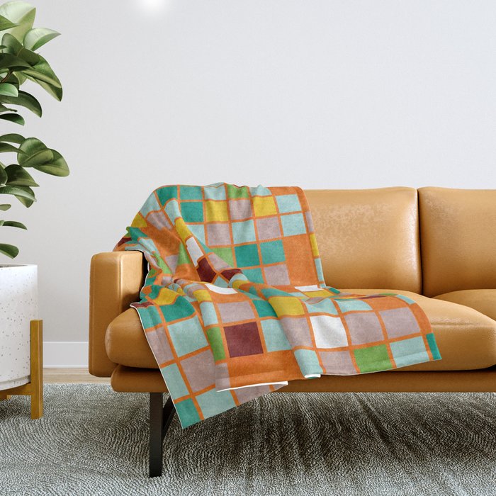 little sunny checkers Throw Blanket Gallery Image 1