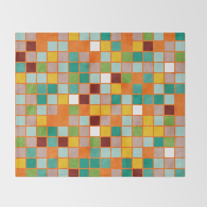 little sunny checkers Throw Blanket Gallery Image 2