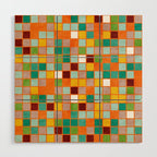 little sunny checkers Wood Wall Art Gallery Image 1