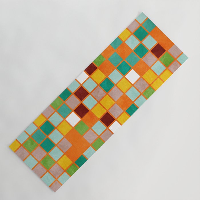 little sunny checkers Yoga Mat Gallery Image 1