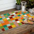 little sunny checkers Outdoor Rug Gallery Image 2