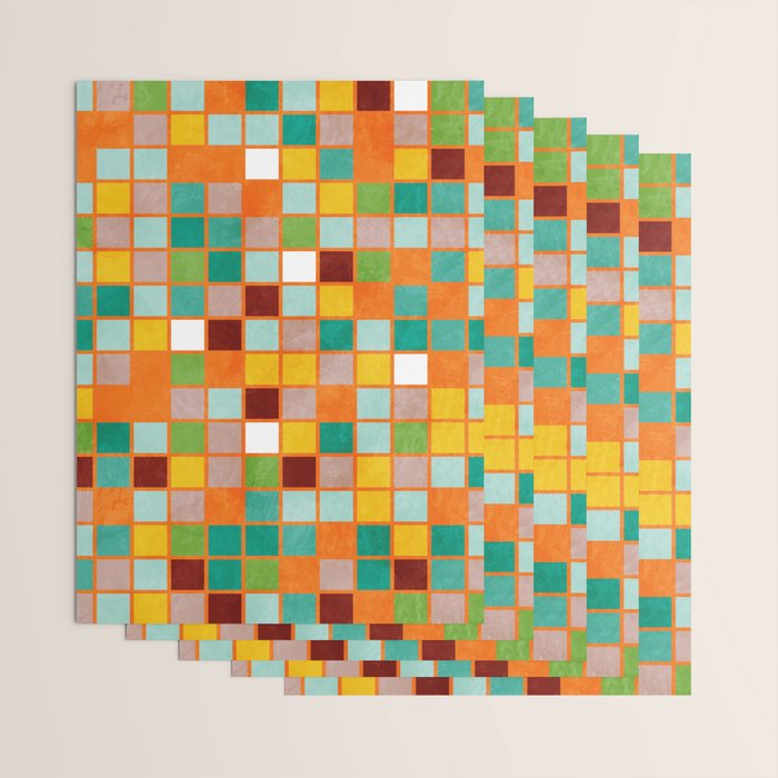 little sunny checkers Wrapping Paper Gallery Image 3