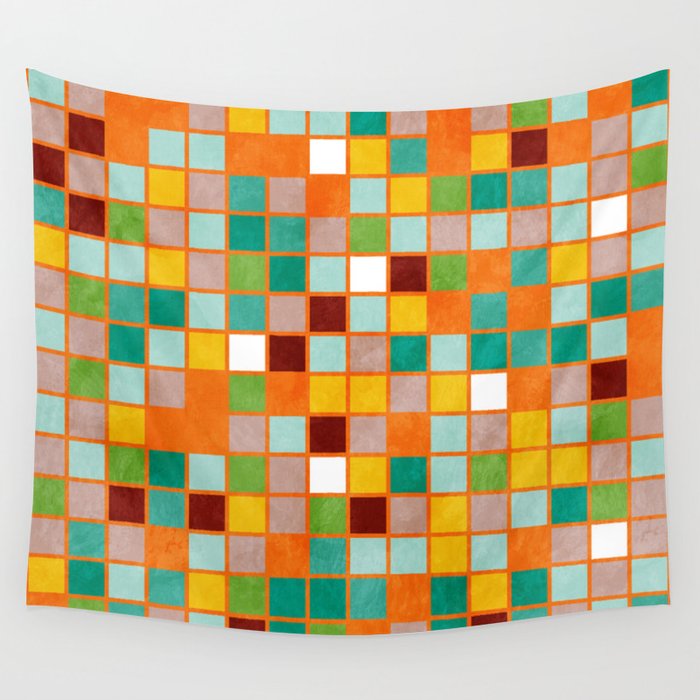 little sunny checkers Wall Tapestry Gallery Image 4