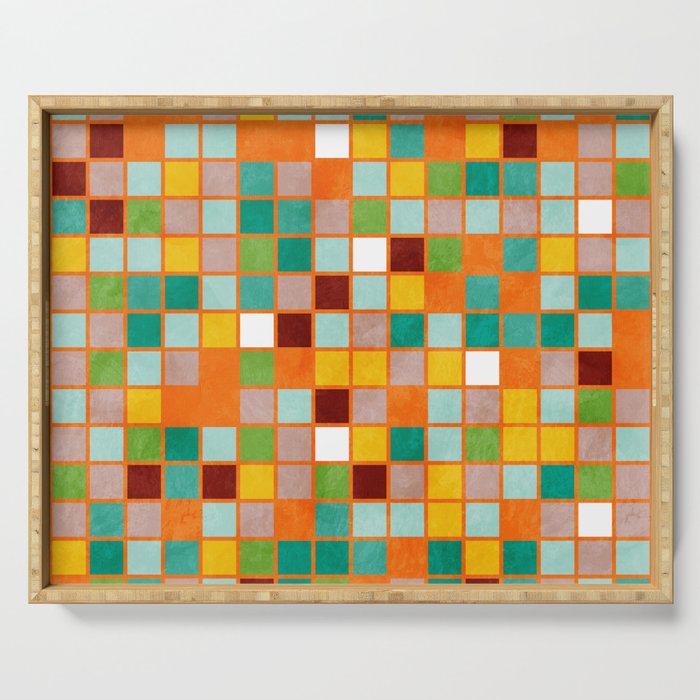 little sunny checkers Serving Tray Gallery Image 1
