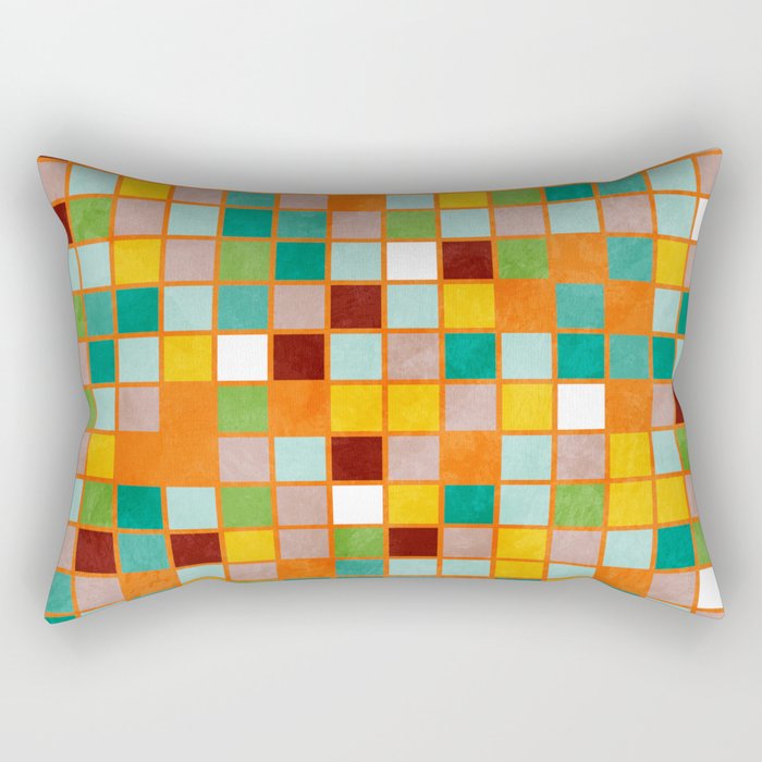 little sunny checkers Rectangular Pillow Gallery Image 1