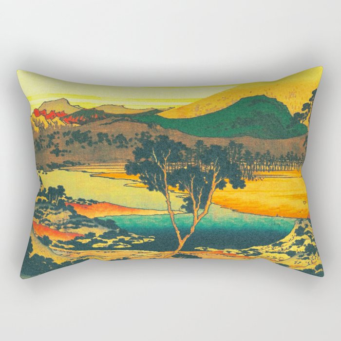 Watching the Elder at Kunihaga Rectangular Pillow Gallery Image 1