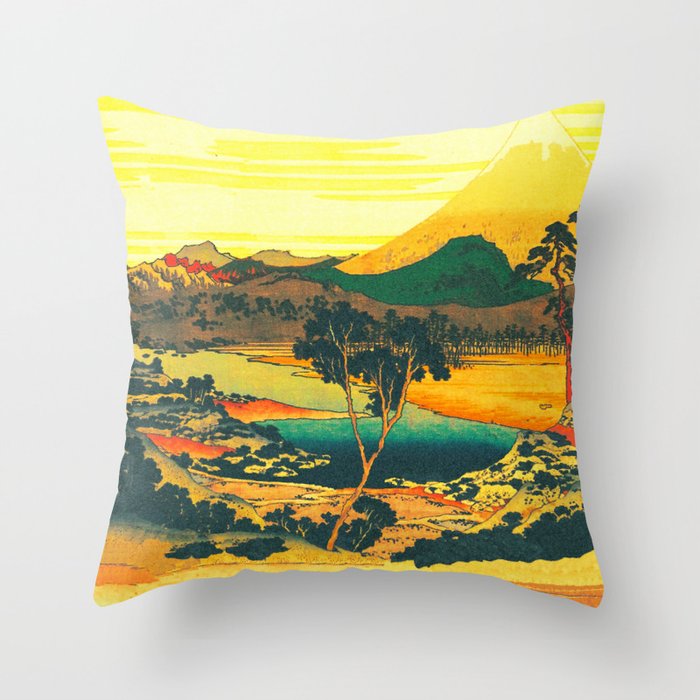 Watching the Elder at Kunihaga Throw Pillow Gallery Image 6