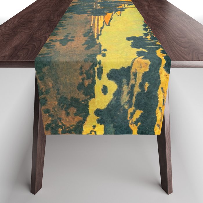 Watching the Elder at Kunihaga Table Runner Gallery Image 1